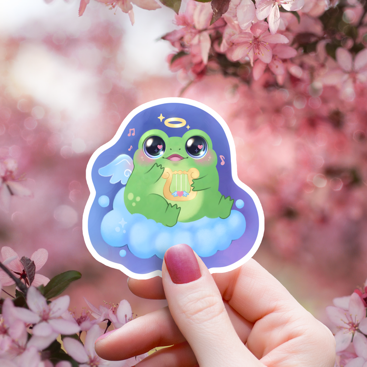 Cherub Frog Sticker