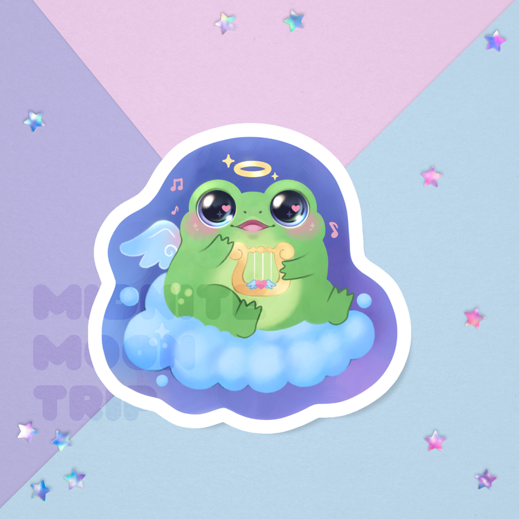 Cherub Frog Sticker