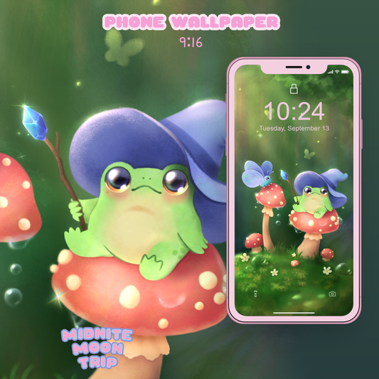 Wizard Frog and Friend Phone Wallpaper