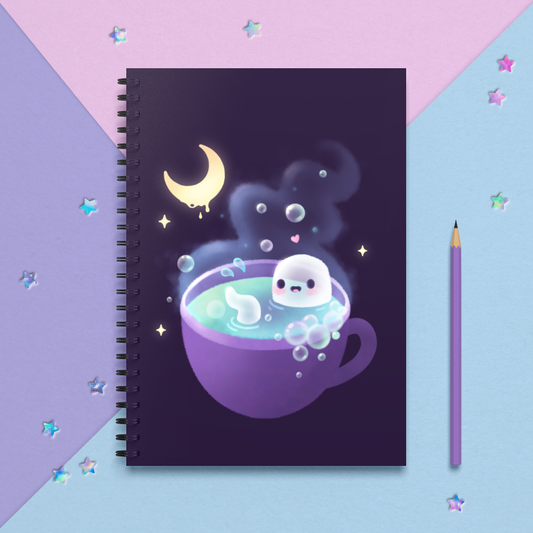 Ghost Tea Spiral Notebook