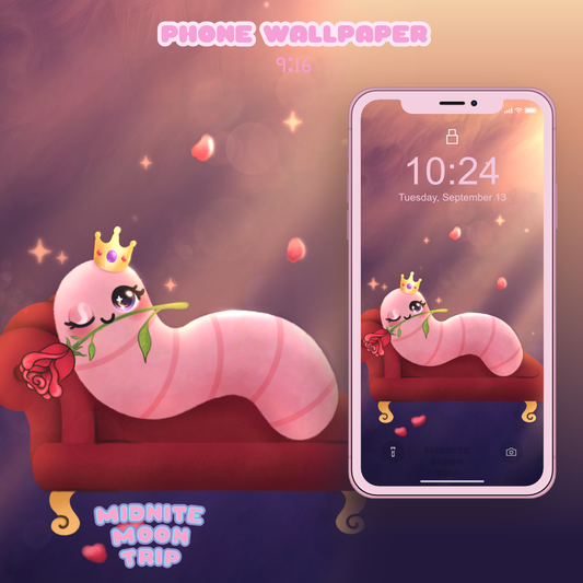Love Worm Phone Wallpaper