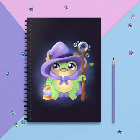Wizard Frog Spiral Notebook