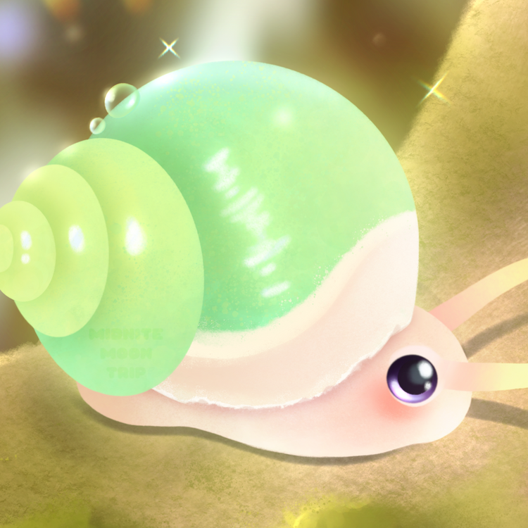 Cute Green Snail Phone Wallpaper