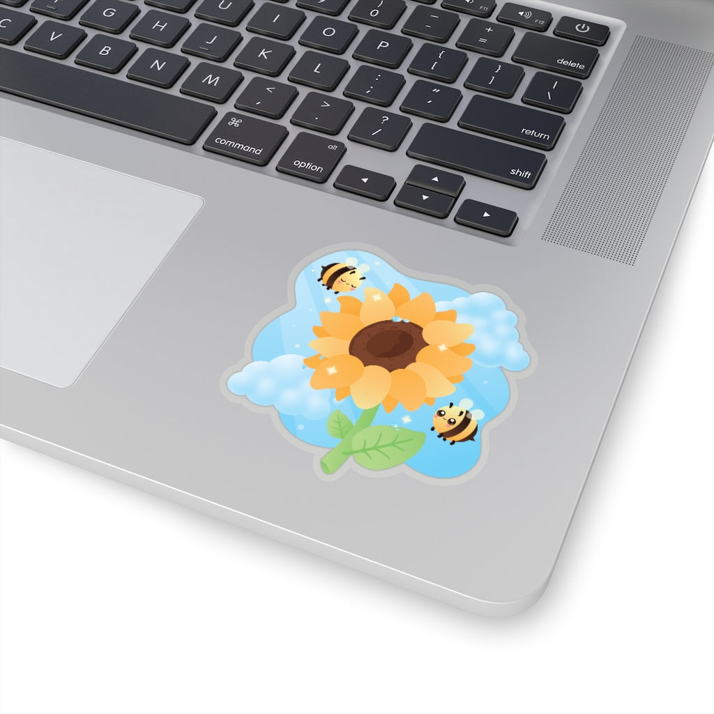 Sunflower Bees Sticker