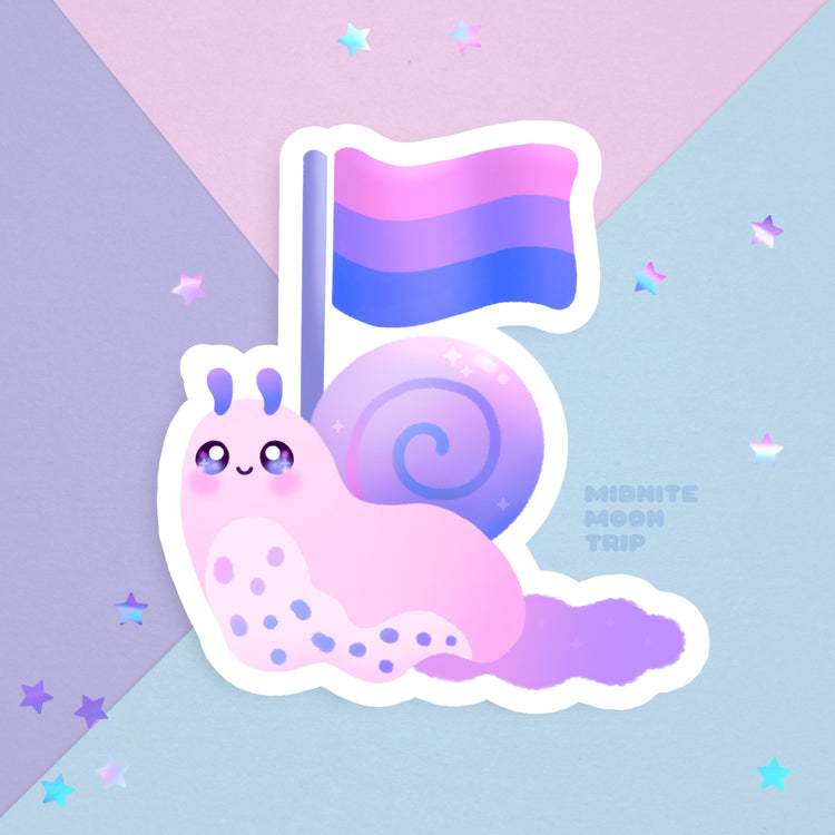 LGBT Snail Sticker | Bisexual Pride