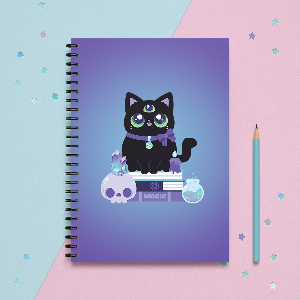 Magic black cat Notebook Witchy Journal