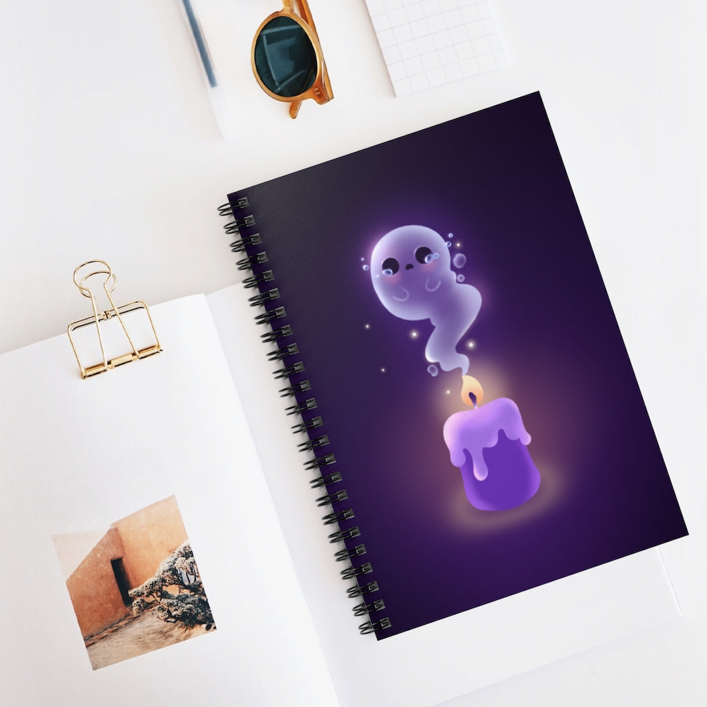 Sad Mood Ghost Spiral Notebook