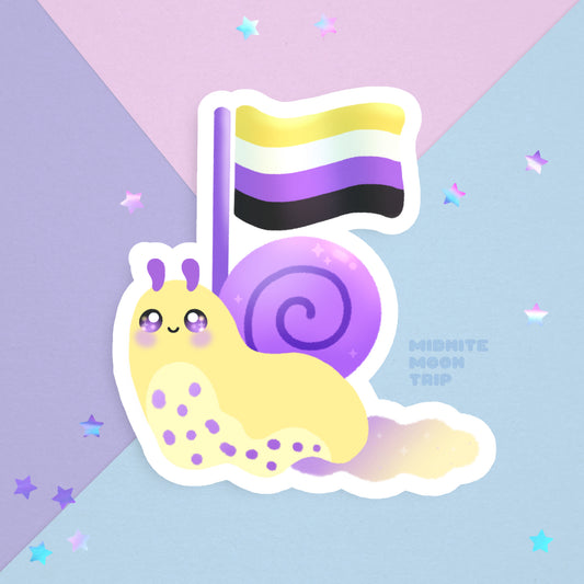 LGBT Snail Sticker | Enby Pride