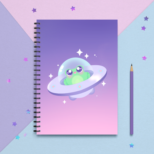 Cute Frog Alien Spiral Notebook