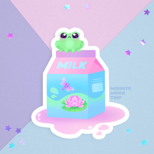 Lily Pad Milk Frog Sticker
