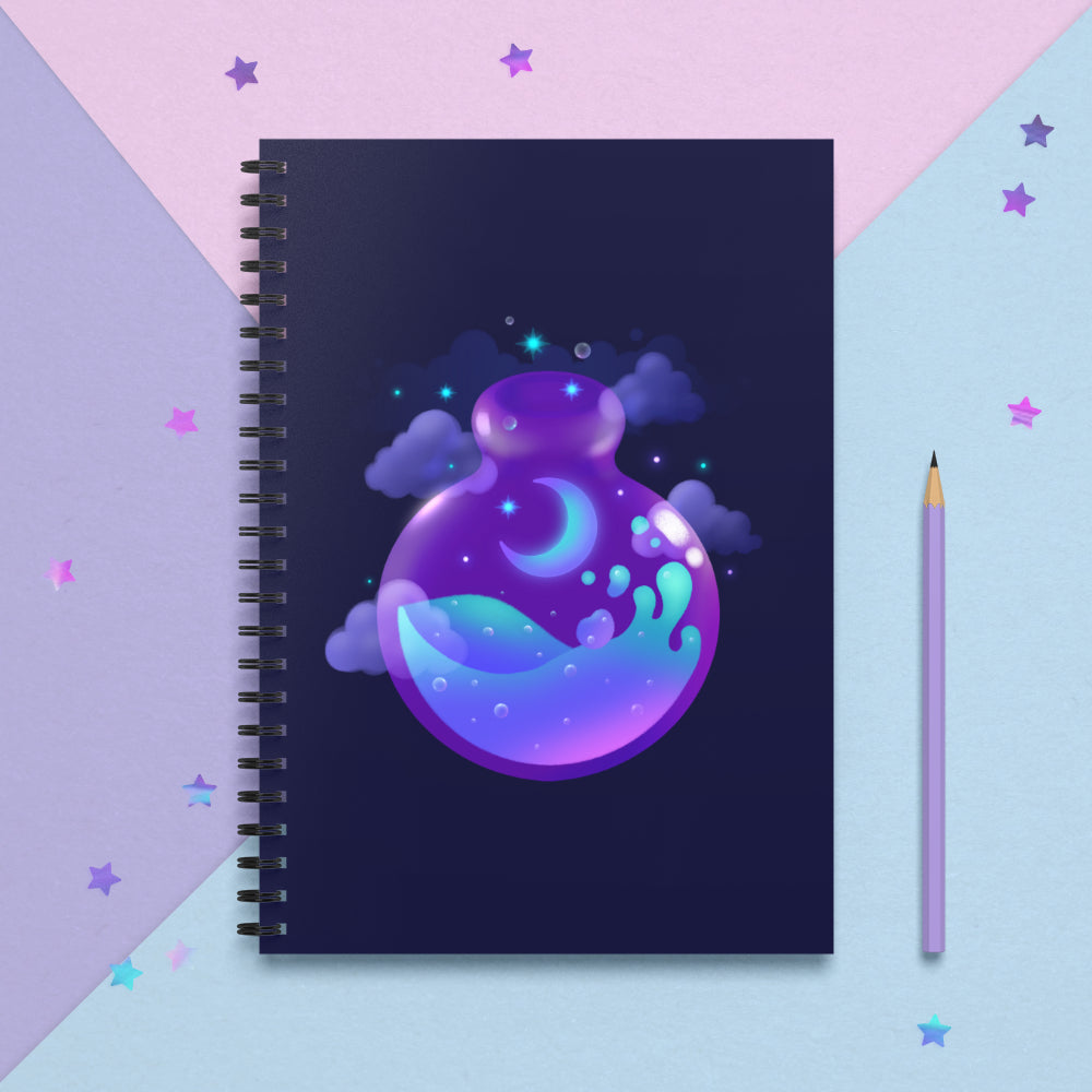 Moon Potion Spiral Notebook