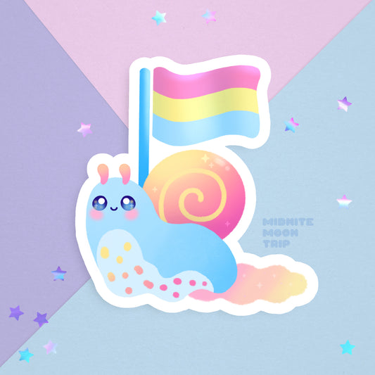 LGBT Snail Sticker | Pansexual Pride