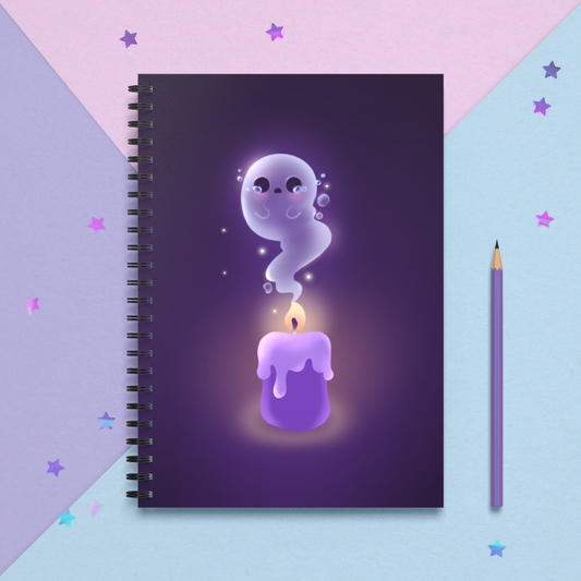 Sad Mood Ghost Spiral Notebook