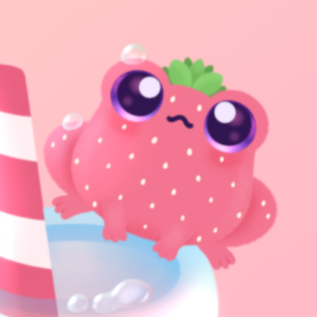 Strawberry Soda Frog Phone Wallpaper