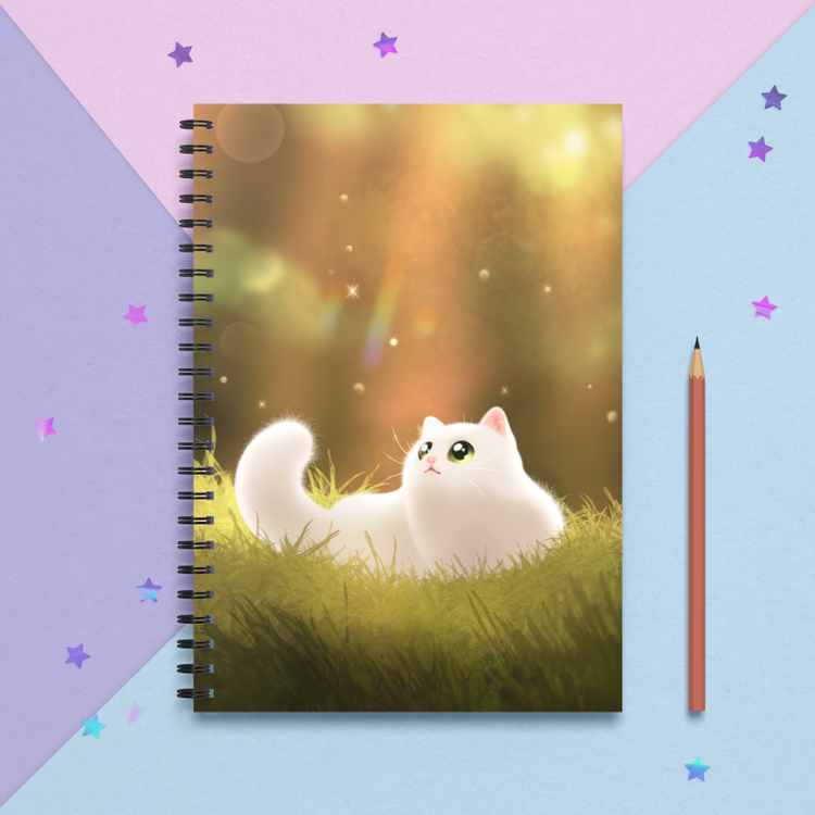 Sunshine Kitty Cat Spiral Notebook